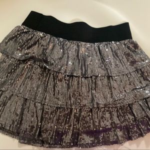 Sequin Ruffle Skirt